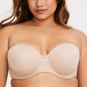 Torrid Microfiber & lace pushup multi-way bran 38b